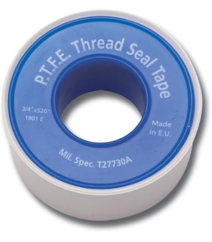Teflon Tape 4-Pack – 10ft X 0.47” PTFE Sealant Tape For Plumbing, Pipe Thread Sealing, Stop Leaks On Faucets, Shower Heads & Gas Lines (White)