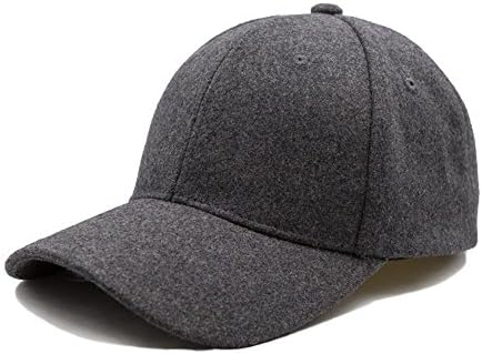Top Crown Clothing 100% Wool Blank Adjustable 6 Panel Structured Baseball Dad Cap With Leather Rear Strap With Gold Plated Buckle