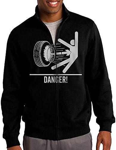 Men's Blown Tyre Safety Sign Symbol Full-Zip Fleece Jacket S
