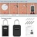 MOFUT Key Lock Box with 4-Digit Combination, Wall Mounted Weatherproof Resettable Portable Lock Box, Ideal for Homes, Hotels, Schools and Businesses