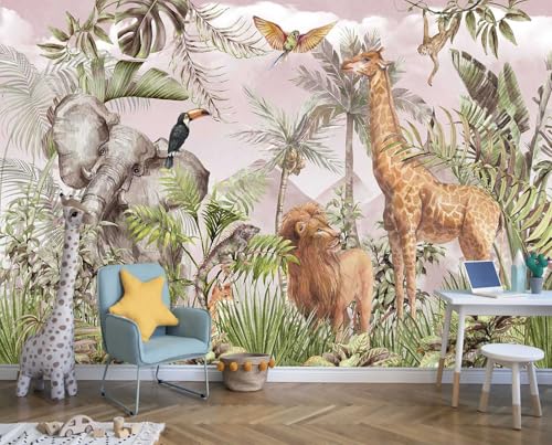 Reyhui Tropical Jungle Animal Mural Wallpaper