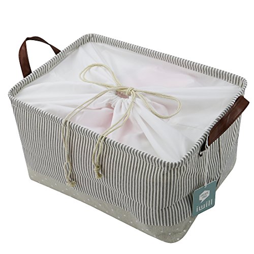 iwill CREATE PRO Newspaper/Magazine Storage Basket, Pack of 3, Beige