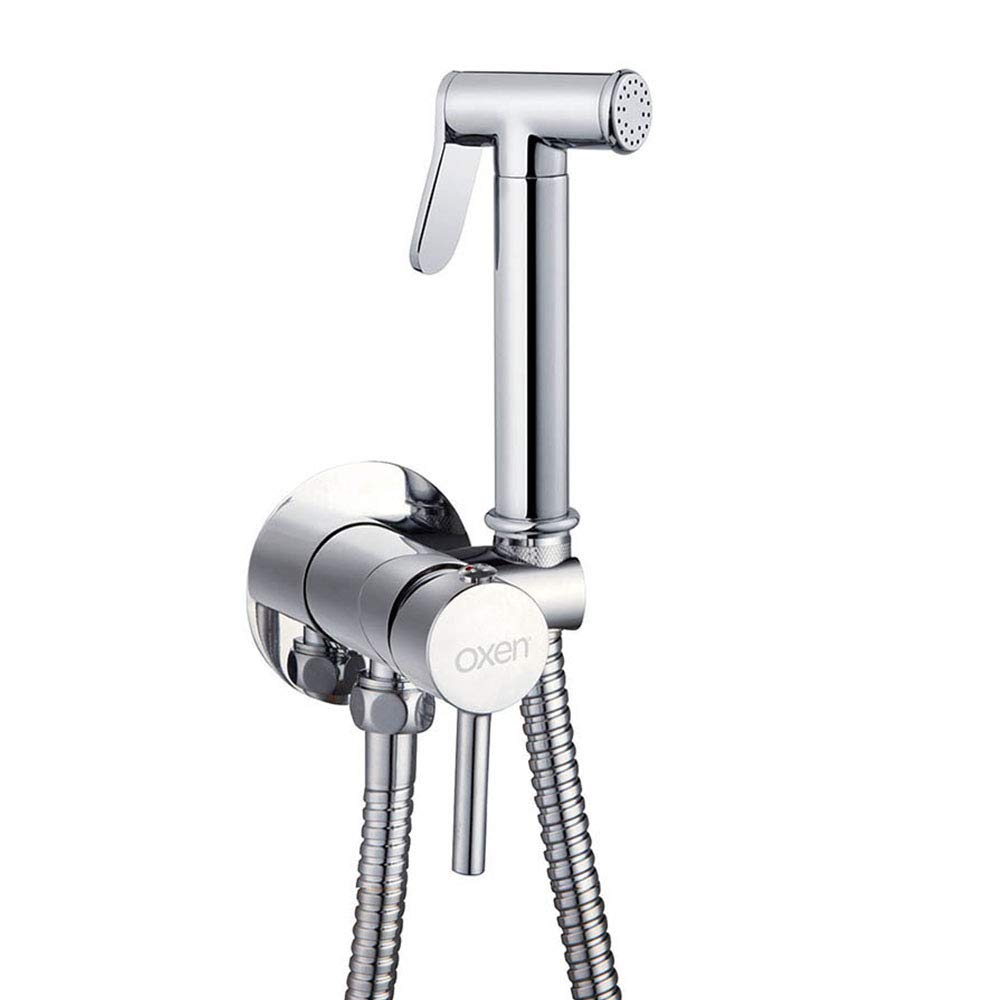 Toilet tap with Hand Shower, Intimate Hygiene for Bidet Replacement, hot and Cold Water Mixer with Hand Shower