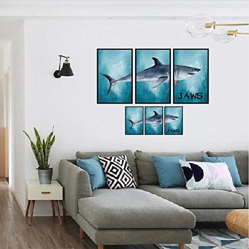 Judfnhj Tiburon Blanco Pintura Triple Etiqueta De La Pared 3d