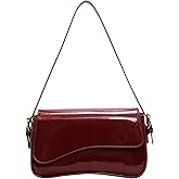 onhtit Small Shoulder Bag for Women Clutch Hobo Purse with Zipper Crossbody Purse Retro Vegan Leather Tote Handbag
