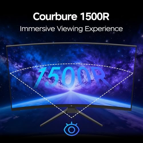 Écran PC Gamer Incurvé 32 Pouces, FHD 1920×1080, 240 Hz OC 280 Hz, 1 ms MPRT, Dalle VA 1500R, HDR10, Contraste 5000:1, AMD FreeSync, Flicker-Free, 128% sRGB, HDMI/DP, VESA 100×100, H32C5
