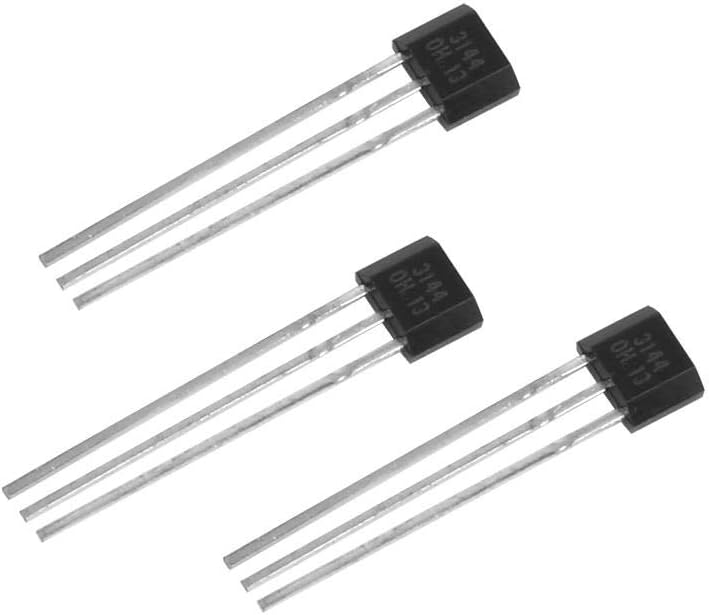 Oumefar 10pcs A3144E Hall Effect Sensor Switches TO-92UA 3pin SIP Set
