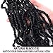 FASHION IDOL Nu Locs Crochet Hair 20 Inch Long Natural Black Faux Locs Crochet Hair 6 Bundles Natural Wavy Dreadlock Crochet Hair Extensions Twist Braids Hair (1B)