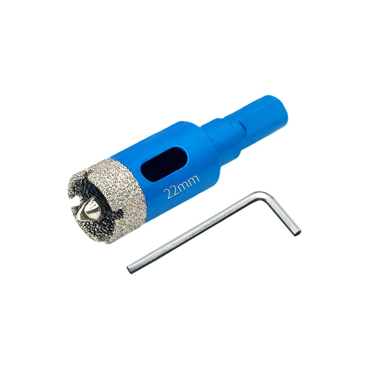 Teronbeta Diamond Hole Saw 22mm with Pilot Center Drill Bit, Vacuum Brazed Diamond Core Hole Cutter for Tile, Porcelain, Glass, Ceramic, Marble — image 1