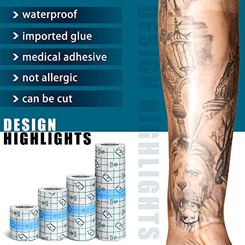 Threlaco 8 Pieces Transparent Stretch Adhesive Bandage Shower Dressing