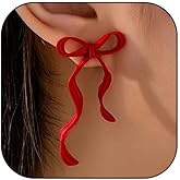 Valentines Earrings Bow Earrings for Women Red Hot Pink Stud Earring Valentine's Day Dress Shirt Outfits Valentine Sweater Valentine Gifts for Her Valentine's Jewelry Valentines Day Outfit Women