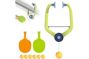 FIOPET Door Ping Pong Game Over The Door, Adjustable Hanging Table Tennis Trainer Portable Set, Ping Pong Doorway Game with Racket and Balls for Kids