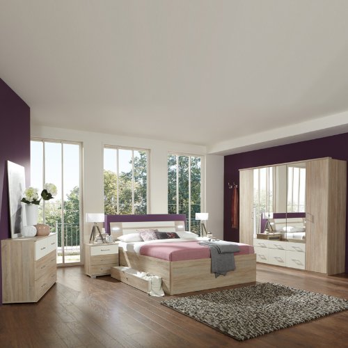 Schlafzimmerset 5-tlg »MODEO« Eiche sägerau, alpinweiß jetzt kaufen