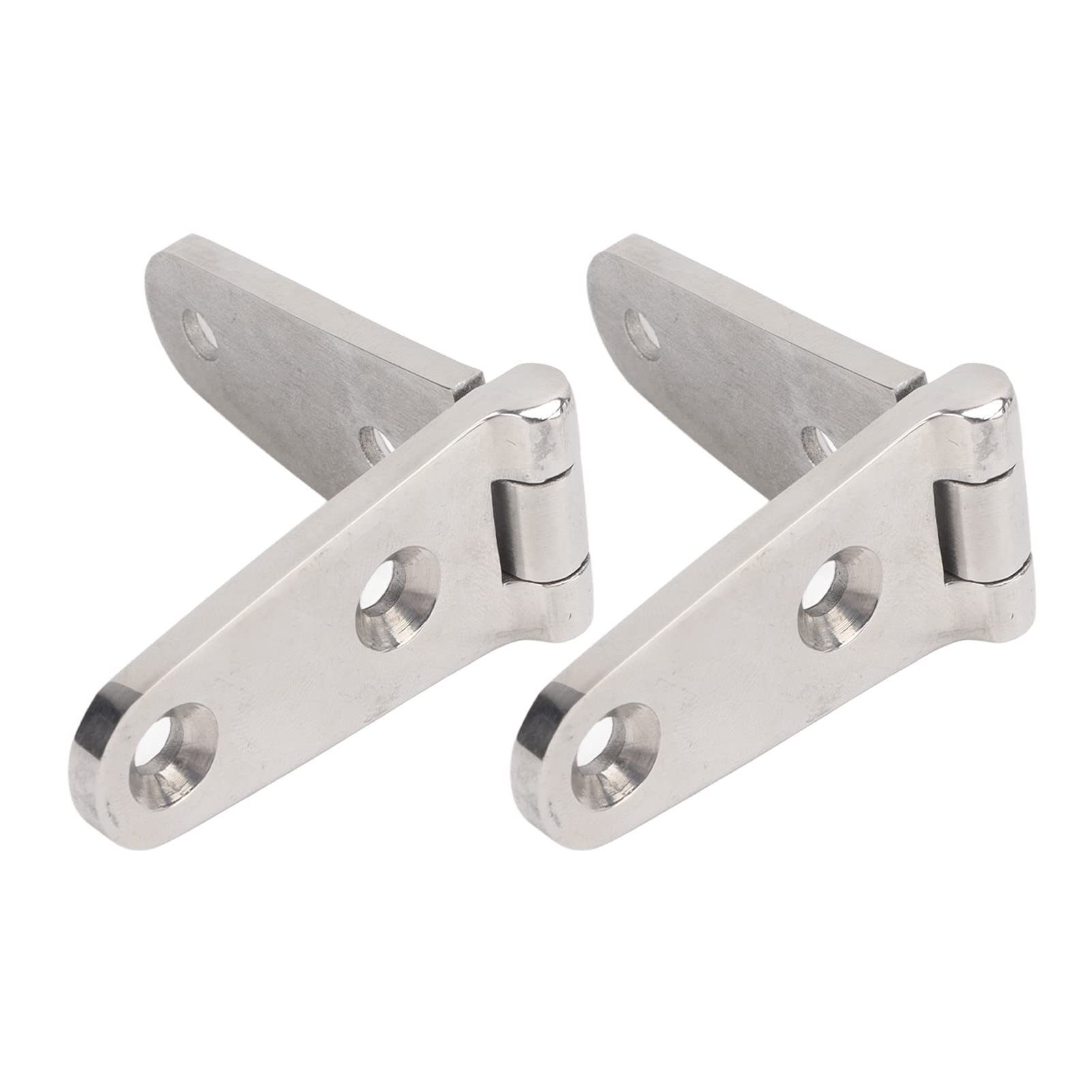 KIMISS Heavy Duty Stainless Steel Marine Strap Hinge, 3 Holes, 152x30mm, Mirror Polished Finish