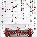 Decor365 Glitter Red Green Christmas Decorations Hanging Star Circle Garland Banner Backdrop Streamer Ugly Sweater Party Birthday Wedding Xmas Tree New Year Celebration Office Classroom Decor