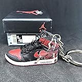 Air Jordan 1 I High Bred Retro x Slam Dunk Anime Hanamichi Sakuragi OG Sneakers Shoes 3D Keychain Figure with Box