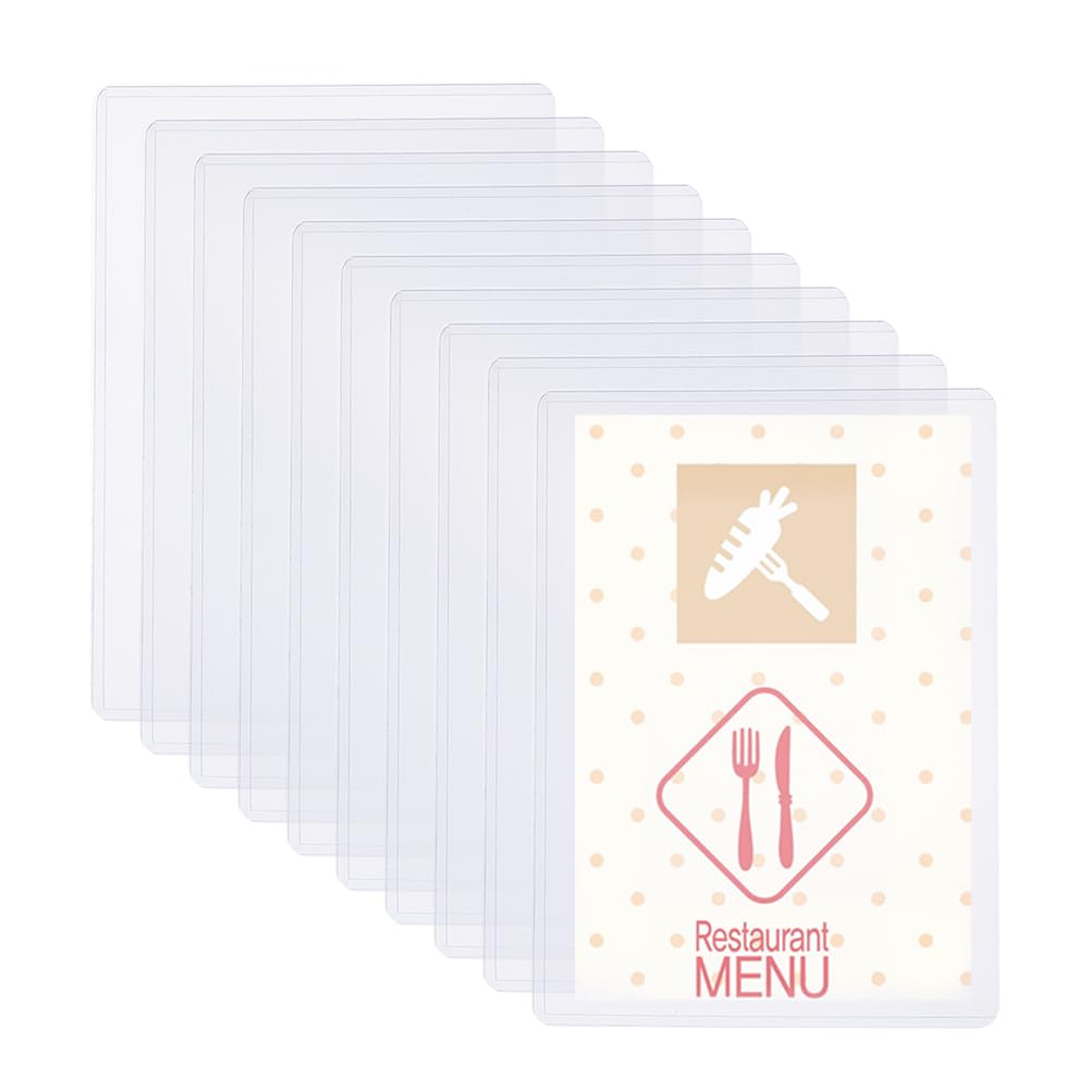 SUPERFINDINGS 10Pcs 8.3x12inch Clear Sheet Protectors Plastic A4 Paper Protectors Rigid Print Protectors Waterproof Hard Document Photo Sleeves Holder Rigid Print Protectors for Menu File