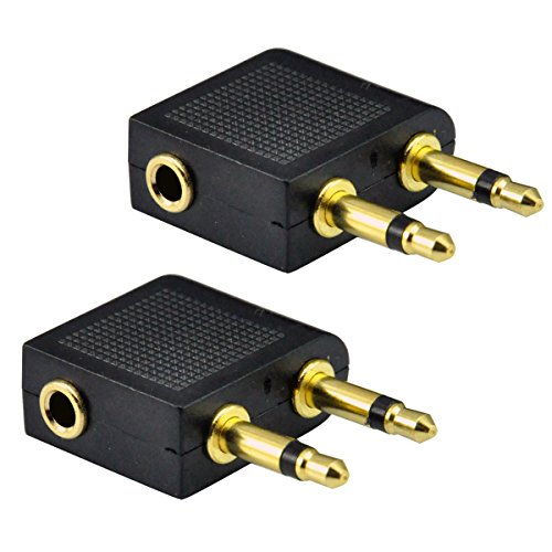 UPC 711463112277, UCEC 2x Golden Plated Airline Airplane Flight Headphone Adapters