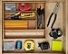 KD Organizers 5-Slot Bamboo Drawer Organizer: 13.5 x 11.9 x 2.5 in. Tray with Dividers