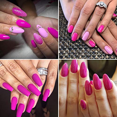 Gel Nail Polish Starter Kit, Speed Curing 48W Professional LED lamp Base Top Coat Set & 6 Colors, Manicure Tools Popular Nail Art Designs by Vishine #15