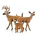 White-Tailed Deer Family Figurines (6-Figure Set); 2 Bucks, 2 Does, 2 Fawns 2 to 4” Tall