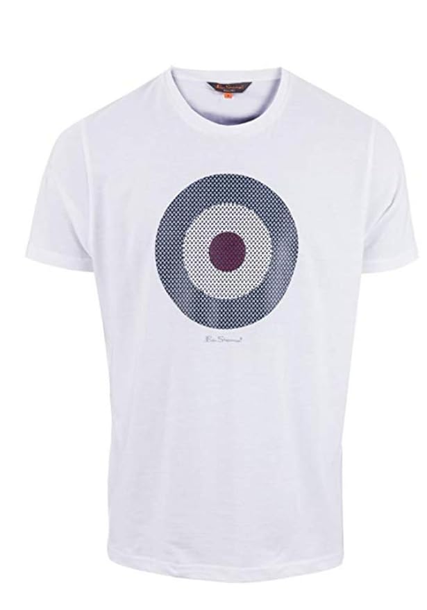 Ben Sherman Herren T-Shirt Shirt Weiss mit Logo XL