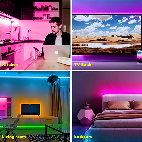 VOLIVO 32.8ft Led Strip Lights, RGB Color Changing Led Lights for