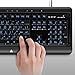 Aluratek Large Print Tri-Color Illuminated USB Keyboard model (AKBLED01F)