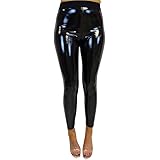 black leather shiny pants