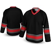 UNLC Blank Hockey Jersey – No Name or Graphics - Mean Machine-Inspired - 90s Holiday Style Throwback, Adult Sizes S–5XL