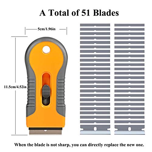 image for Hometing Plastic Mini Razor Blade Scraper Tool Glass Ceramic Metal Dec