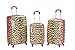 Rockland Safari Hardside Spinner Wheel Luggage, Pink Leopard, 28