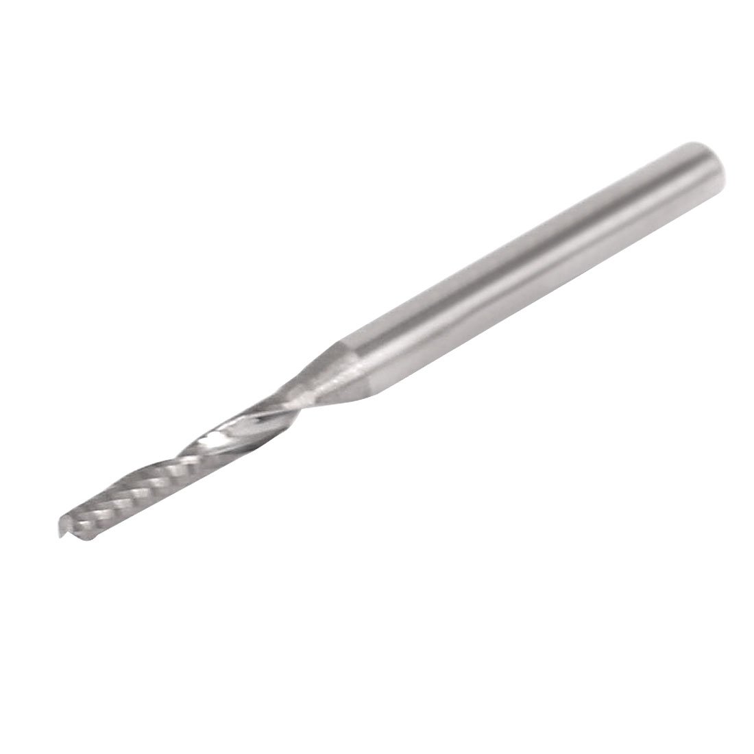 Sourcingmap Round Shank 2mm x 12mm Single Flute Spiral End Mill CNC Router Bit