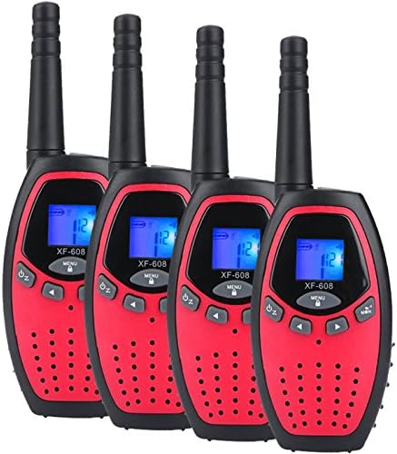 Walkie Talkies YZGE 22 Channel Two Way Radios Long Range 3000M (MAX 5000M open field) Suitable for outdoor or at home use Mini Kids for Walkie Talkies (Pack of 4 ,Red)