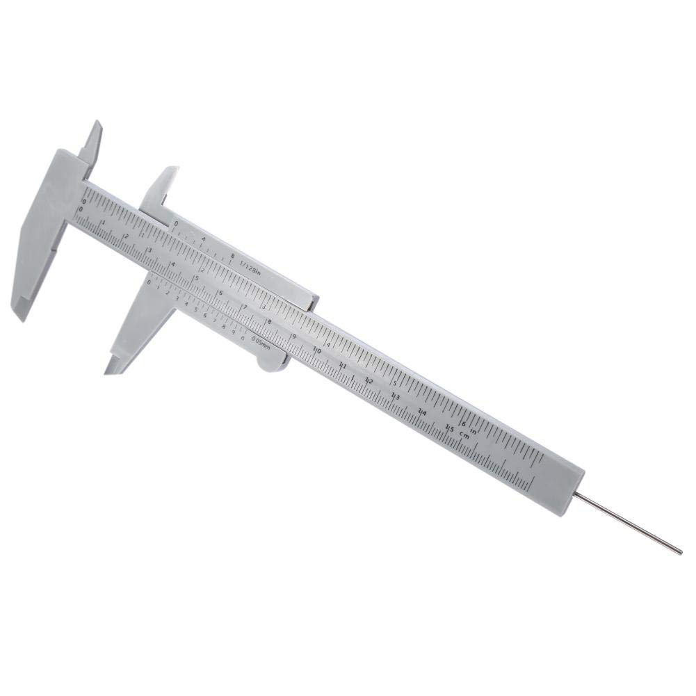 150MM Plastic Eyebrow Tattoo Permanent Make Up Micrometer Measuring Measurement Tool Plastic Vernier Caliper Mini Sliding Caliper Dial Calipers Double Scale Measuring Tool for Tattoo Eyebrow : Beauty