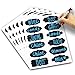 Homder Jars Labels- 120 Chalkboard Stickers- Canisters Labels+ 1 Erasable White Chalk Markers