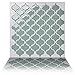 Tic Tac Tiles 5-Sheet Peel and Stick Self Adhesive Removable Stick On Kitchen Backsplash Bathroom 3D Wall Sticker Wallpaper Tiles in Damask Jade