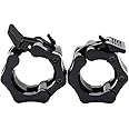 Greententljs Olympic Barbell Clamps 2 inch Quick Release Pair of Locking 2" Pro Olympic Weight Bar Plate Locks Collar Clips f