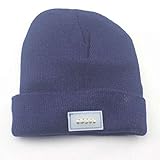 Ultra Bright 5 LED Hands Free Unisex Lighted Beanie Power Stocking Cap/Hat - 12000MCD of Perfect Hands Free Flashlight for Hunting, Camping, Grilling, Jogging, Handyman Working (Navy)