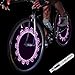 DAWAY A08 Bike Tire Valve Stem Light - LED Waterproof Bicycle Wheel Lights, Fun Mini Bycicle Accessory, for Burning Man, Christmas, Halloween, Thanksgiving, Birthday, 1 Pack, Pink Graphics