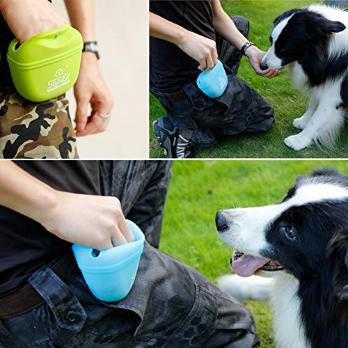 Silicone Treat Pooch Pouch for Pet Training for Dog Training, Dog Training Treats Wallet Pouch with Belt Clip and Convenient Magnetic Closing, Easy to Take Out