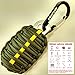 Paracord Survival Grenade Keychain (24pc)--Moms Feel Safe; Your Kids Can Get Food, Fire & Shelter When Lost--Cool Gadget Gifts for Him or Her Dad Boyfriend Men--Camping Hiking Hunting Boy Scout Kit
