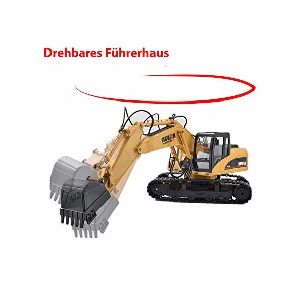HSP Himoto 15-Kanal professioneller 2.4GHz Edition RC Ferngesteuerter Raupenbagger, viele Metallbauteile, Licht, Sound… – Bild 4