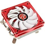 RAIJINTEK Zelos Processor Cooler - computer cooling components (Processor, Cooler, Socket AM2, Socket AM2+, Socket AM3, Socket AM3+, Socket FM1, Socket FM2, Socket FM2+, Socket H (LGA, Metallic, Red, Aluminium, 90 x 90 x 15 mm)