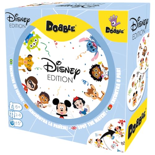 Asmodee | Disney Dobble | Card Game | The Smash-Hit Family Games Night Essential with a Brilliant Disney Twist | Best-Rated for Kids & Families | Portable Tin Box | 2–8 Players, Ages 6+, 15 Mins