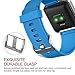 Fitbit Blaze Accessories Classic Band Large, UMTele Soft Silicone Replacement Sport Strap Band with Quick Release Pins for Fitbit Blaze Smart Fitness Watch Sky Blue, Frame Not Included (6.7