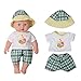 Jing Show Business Pack of 11 Fit for 12 Inches Alive Baby Doll Dresses Clothes for Girls Realistic American Doll with Hair Band Shoes
