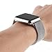 OULEDI Compatible Stainless Steel Band for Apple Watch Replacement Mesh Strap Bracelet for iWatch Series 1 Series 2 Series 3 Series 4 with Magnetic Closure Clasp 38mm 40mm Silver