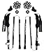NECASIL@ Folding 13.8in Air Carbon Fiber Hiking Poles - Black / 2PCS