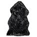 Super Area Rugs Black Sheepskin Rug Genuine Single 2x3ft Pelt Fluffy Fur Seat Cushion and Chair Cover
